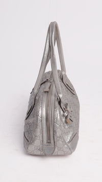 Thumbnail for GUCCI Silver Guccissima Leather Princy Medium Boston Bag