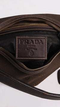 Thumbnail for Prada Logo Jacquard Hobo