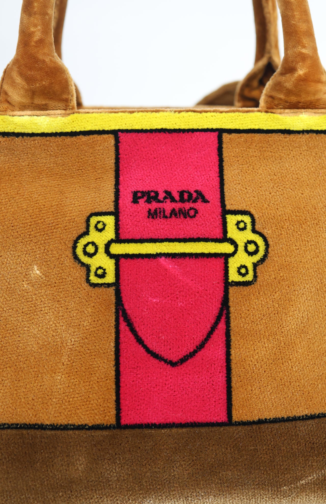 Prada Cahier Printed Velvet Bag