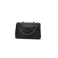 Thumbnail for CHANEL Black Lambskin Quilted Leather 24K Gold Plated