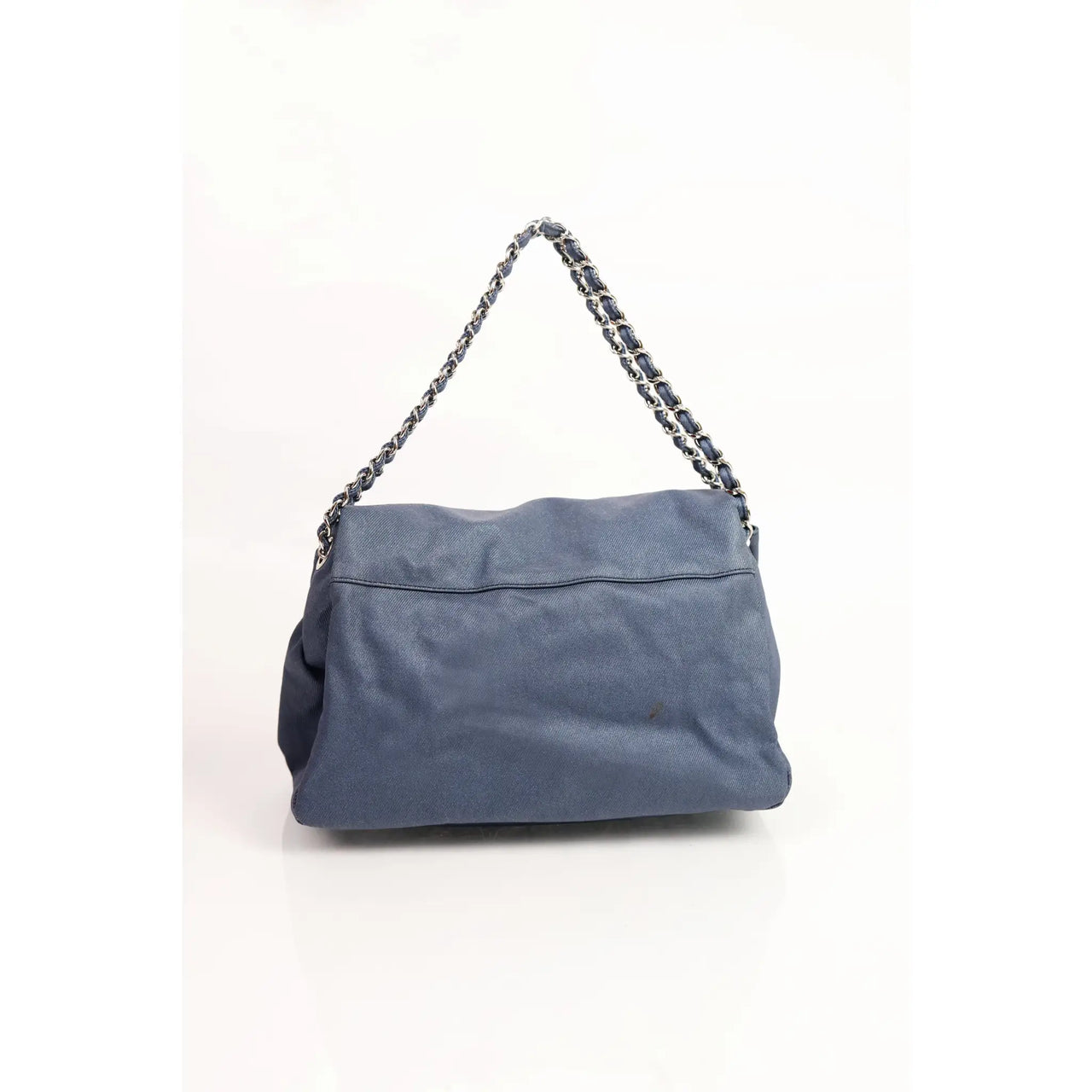 chanel blue suede bag vintage