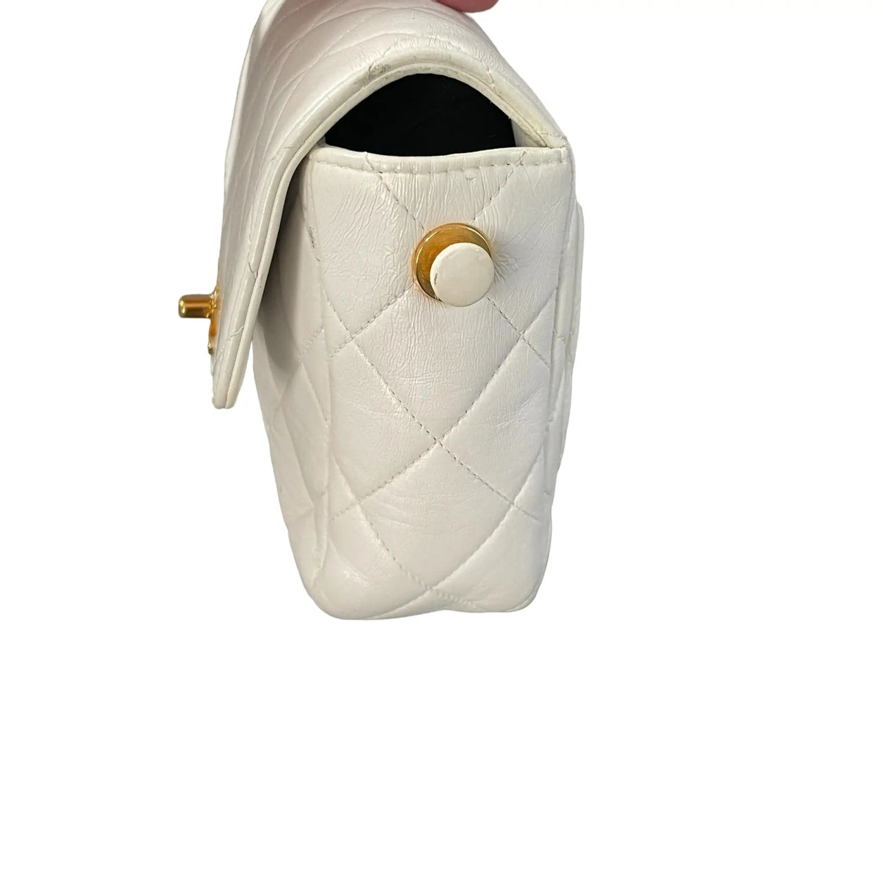 White Caviar Mini Kelly Flap Gold Hardware 1998  Handbags  Accessories   2022  Sothebys