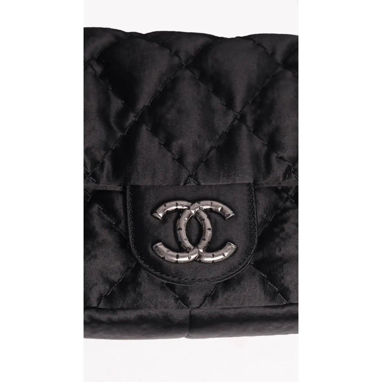 Authentic Chanel Black Velvet Sequins Chanel 22 Tote Bag