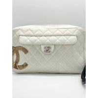 Chanel Vintage White Calfskin Python Quilted Cambon Camera Case Should –  Max Pawn