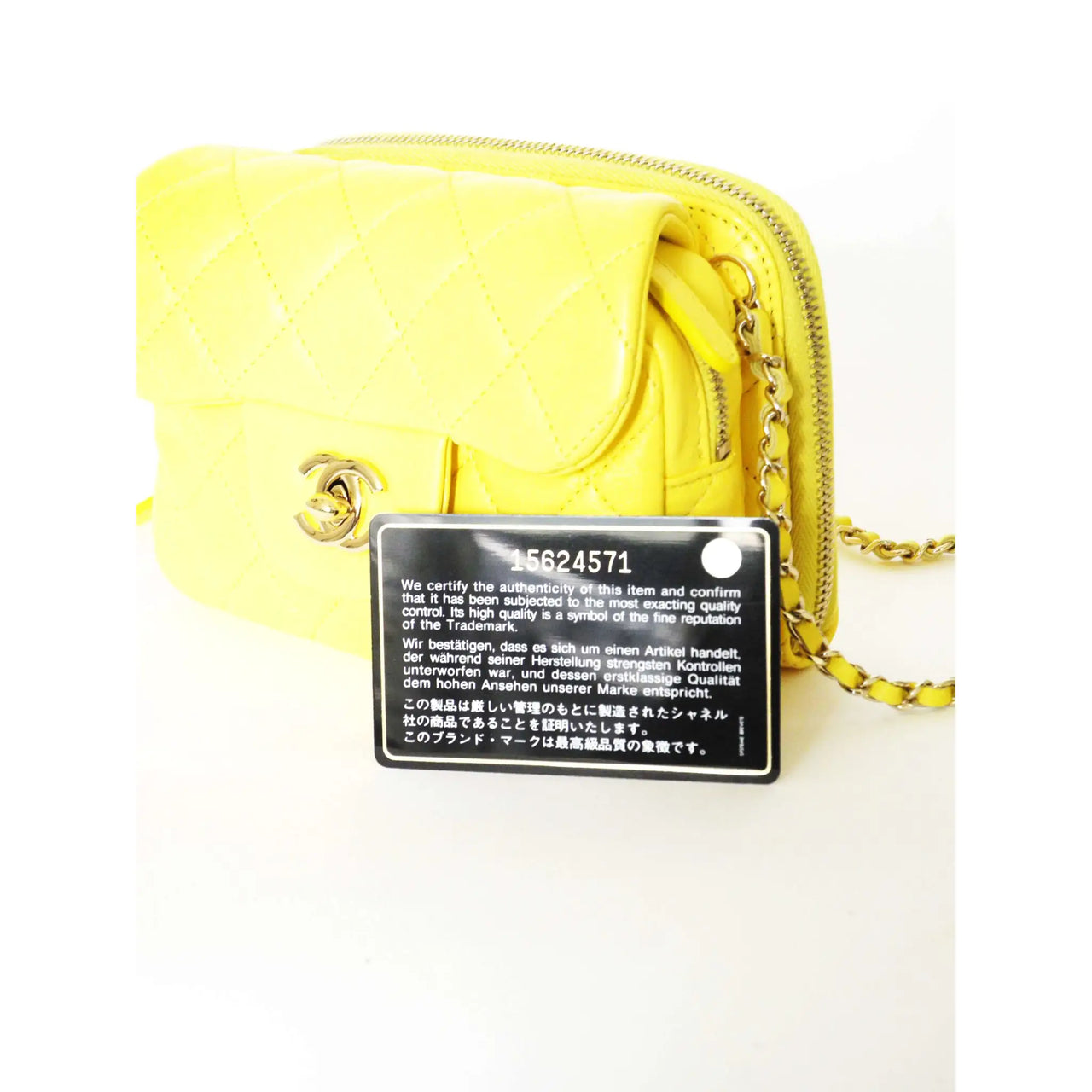 yellow chanel mini bag