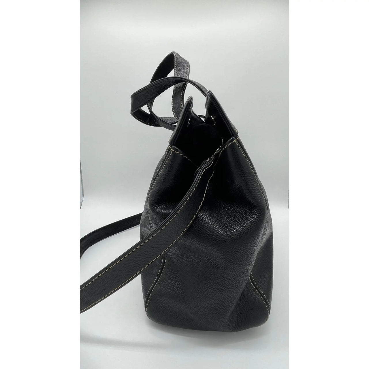 chanel black bucket bag vintage