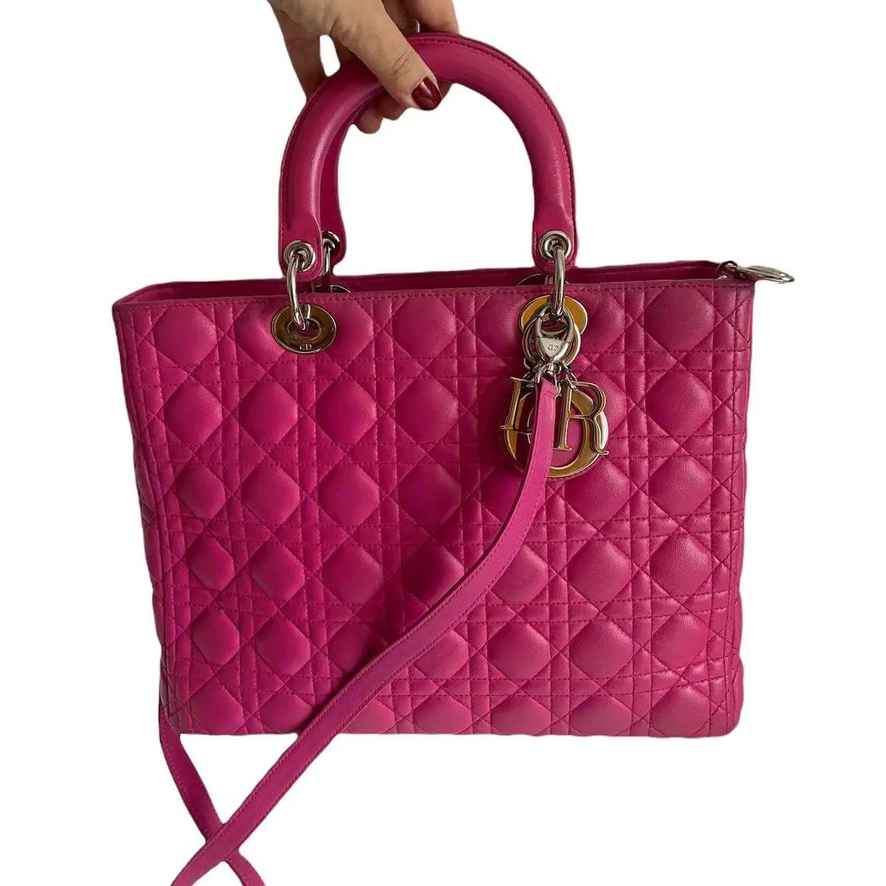 Christian Dior Lady Large Magenta Gannage