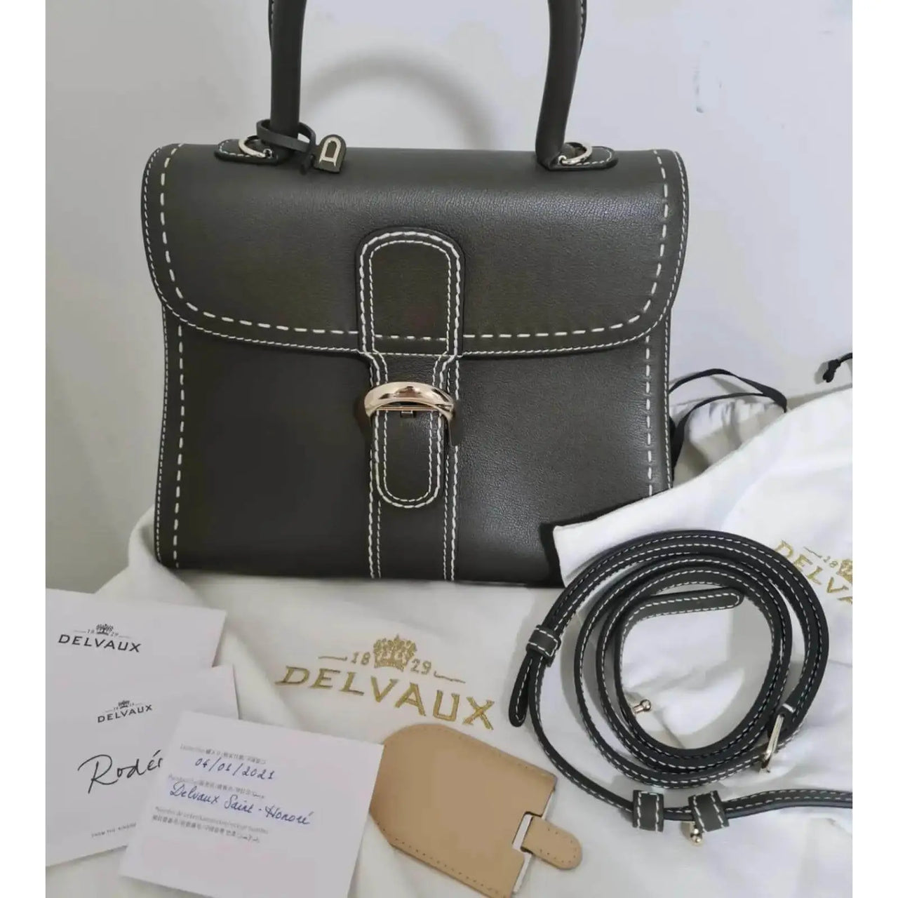 Delvaux Brillant Surpiqu Comptoir Vintage