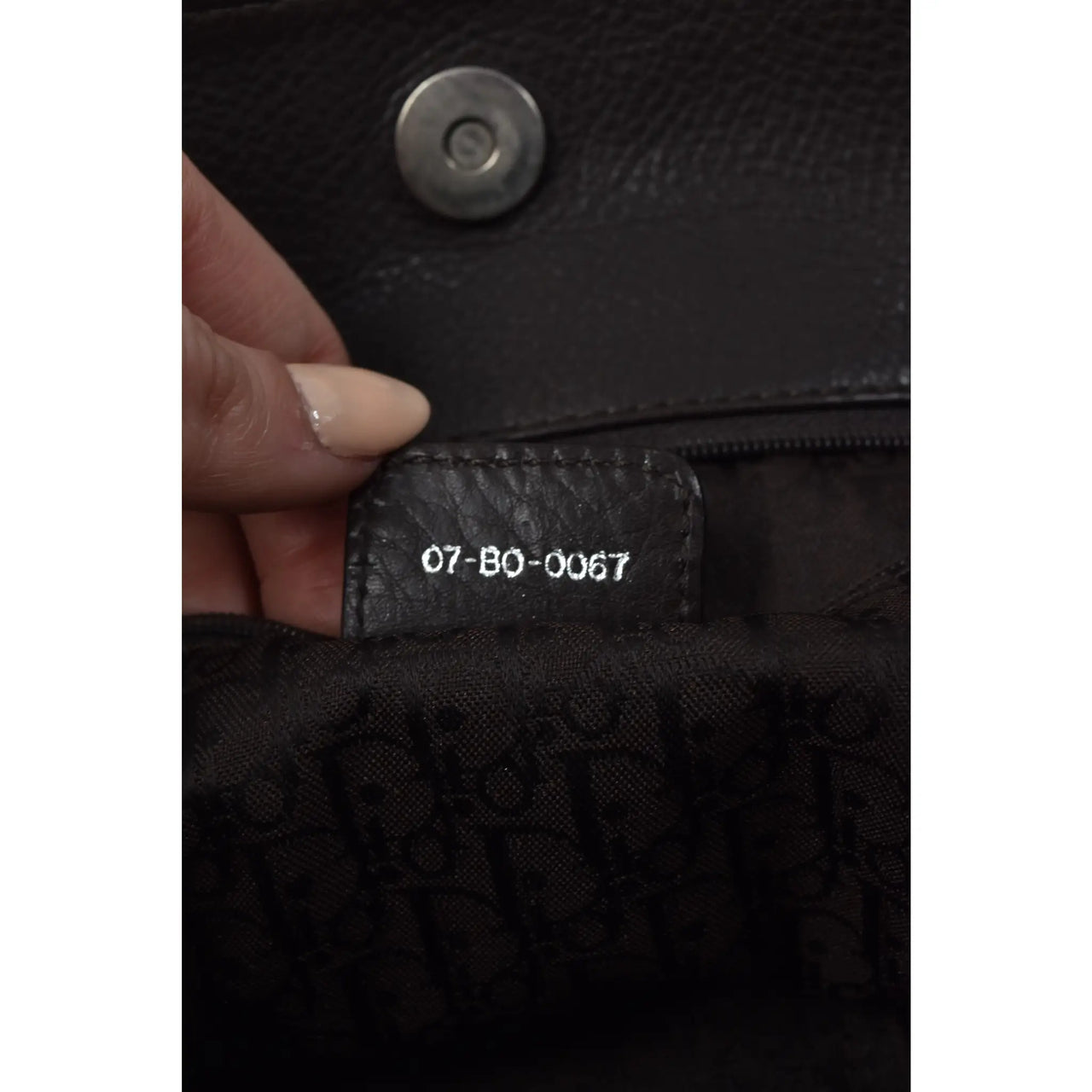Dior Dior Black leather D charm pochette bag