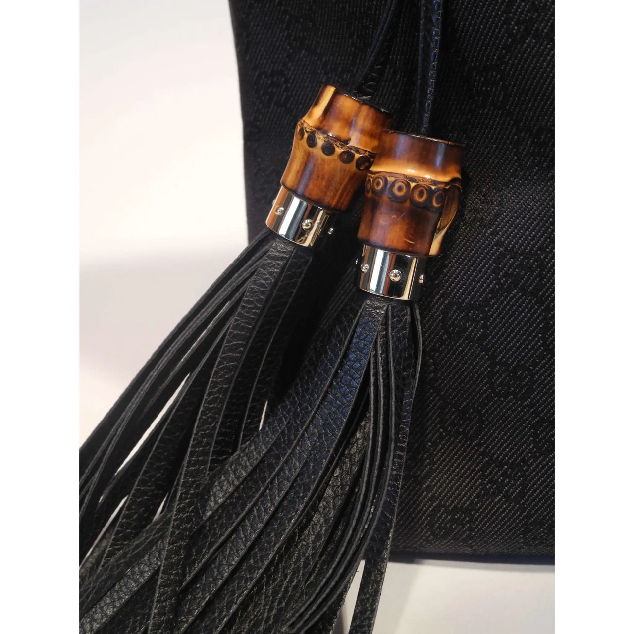 Gucci black top tassel bag