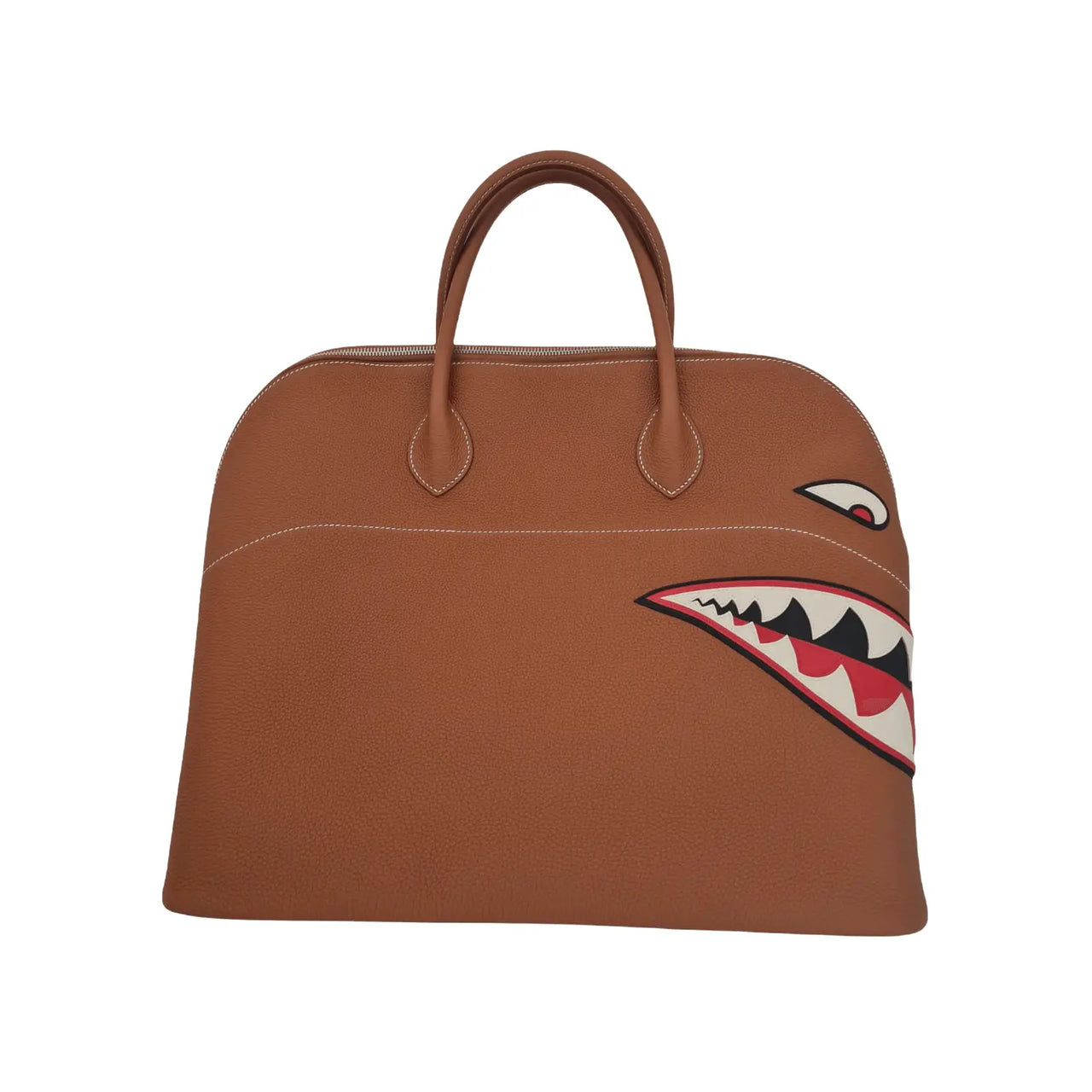 Hermes Bolide Bag Canvas with Leather 45