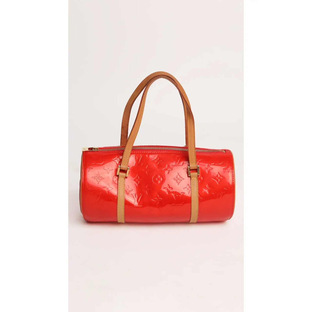 Papillon patent leather satchel Louis Vuitton Red in Patent