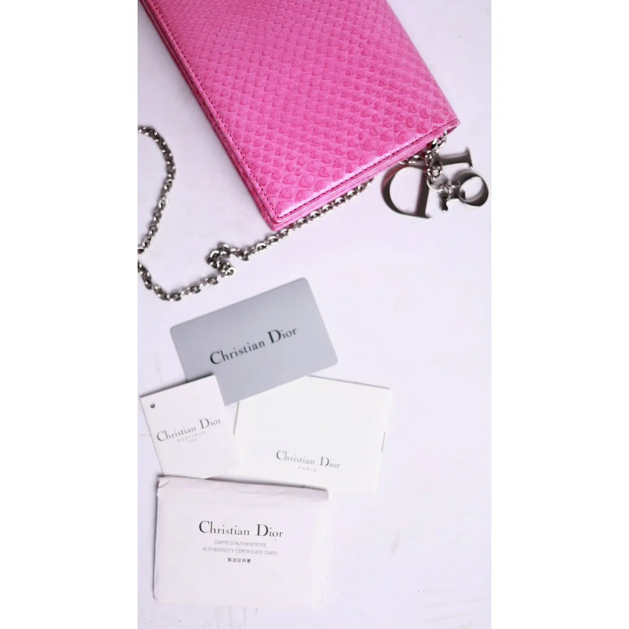 Lady Dior Pouch in Python Comptoir Vintage