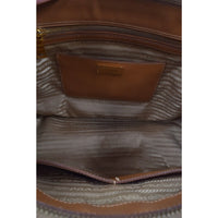 Thumbnail for Prada Camel Saffiano Leather Front Pocket Double Zip Tote