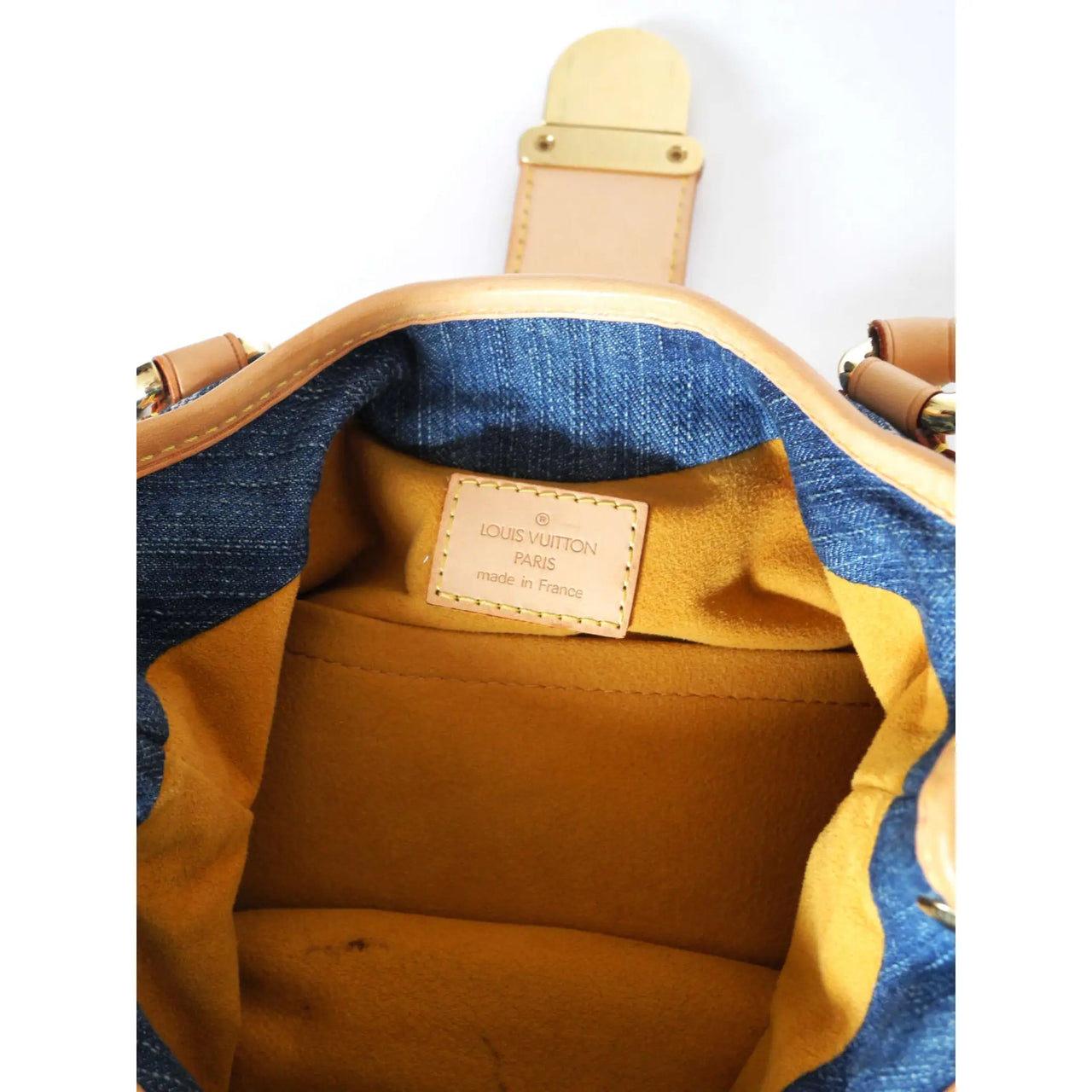 Louis Vuitton Blue Denim Monogram Pleaty Bag | Dearluxe