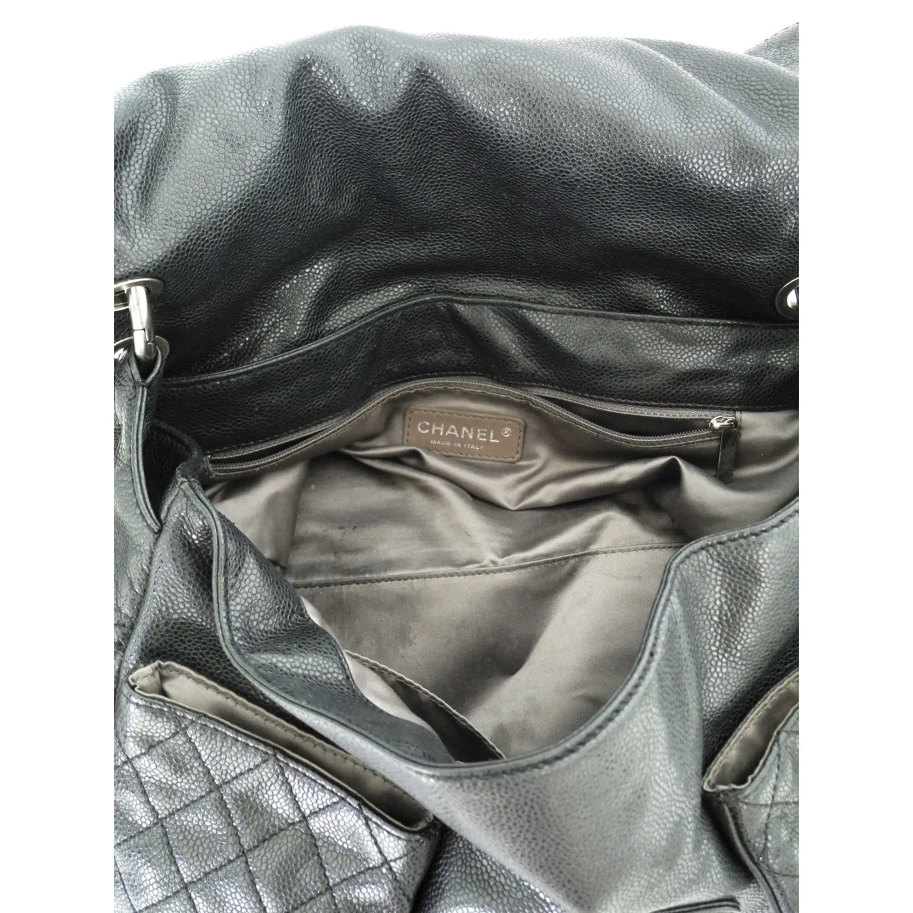 Past auction: A black leather hobo bag, Chanel Italy