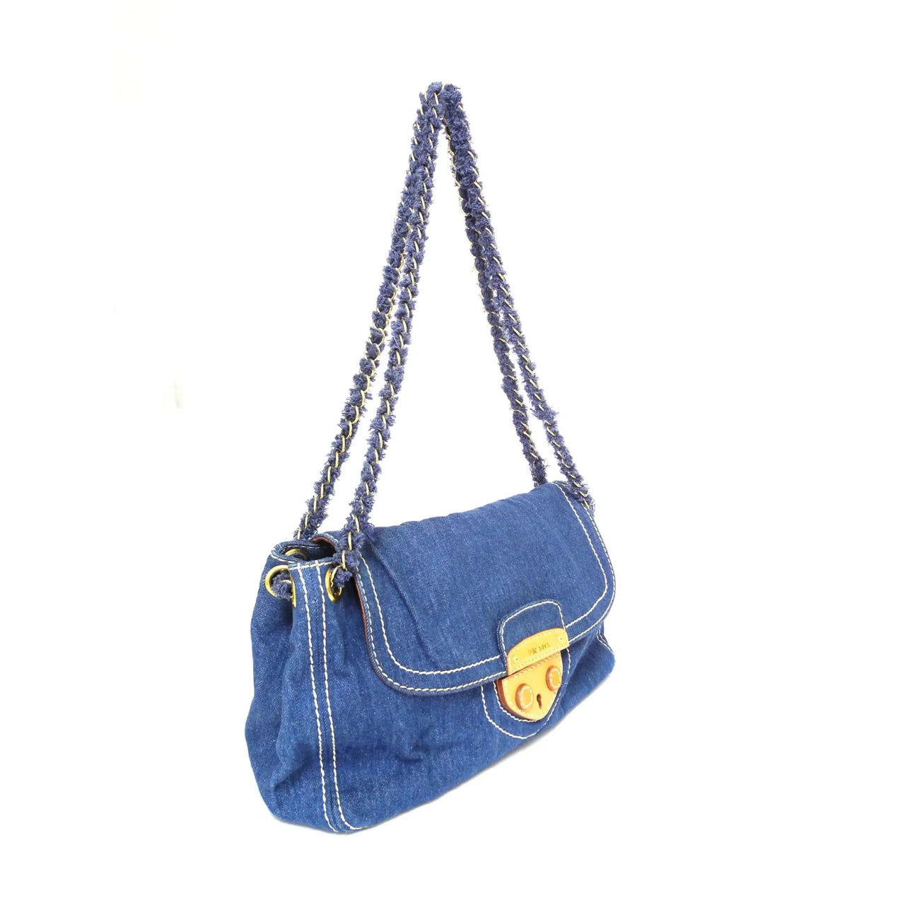 Prada denim 2025 shoulder bag
