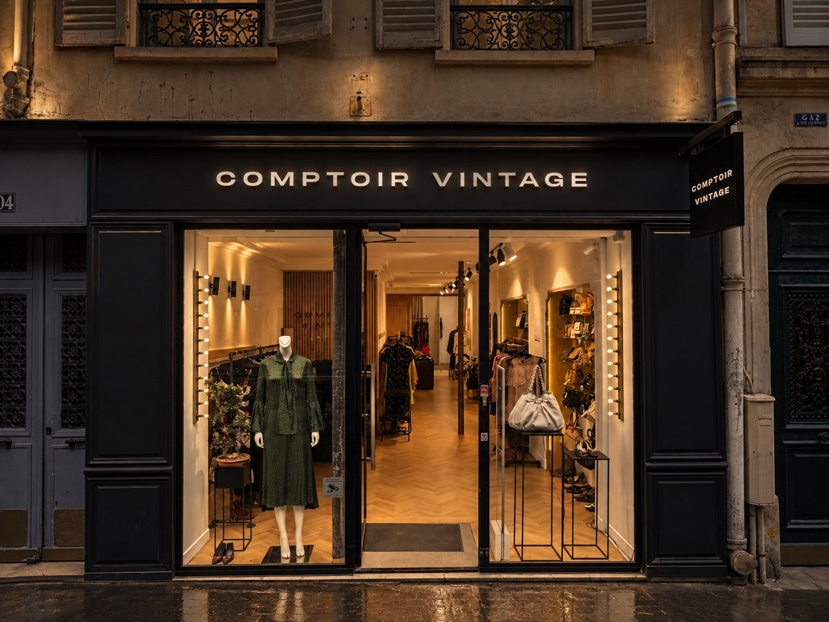 The Comptoir Vintage shopfront, 104 rue de Turenne, Paris